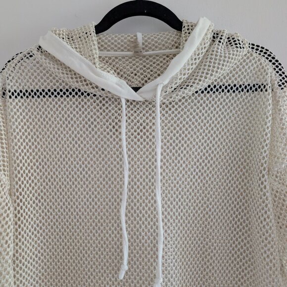 3/$30 Gold Tone hooded mesh swim suit cover - Picture 2 of 5